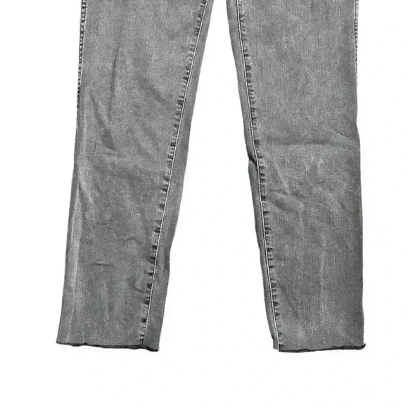 Madewell Stovepipe Jeans Womens Size 27 Gray Raw Hem Stretchy - Picture 3 of 7